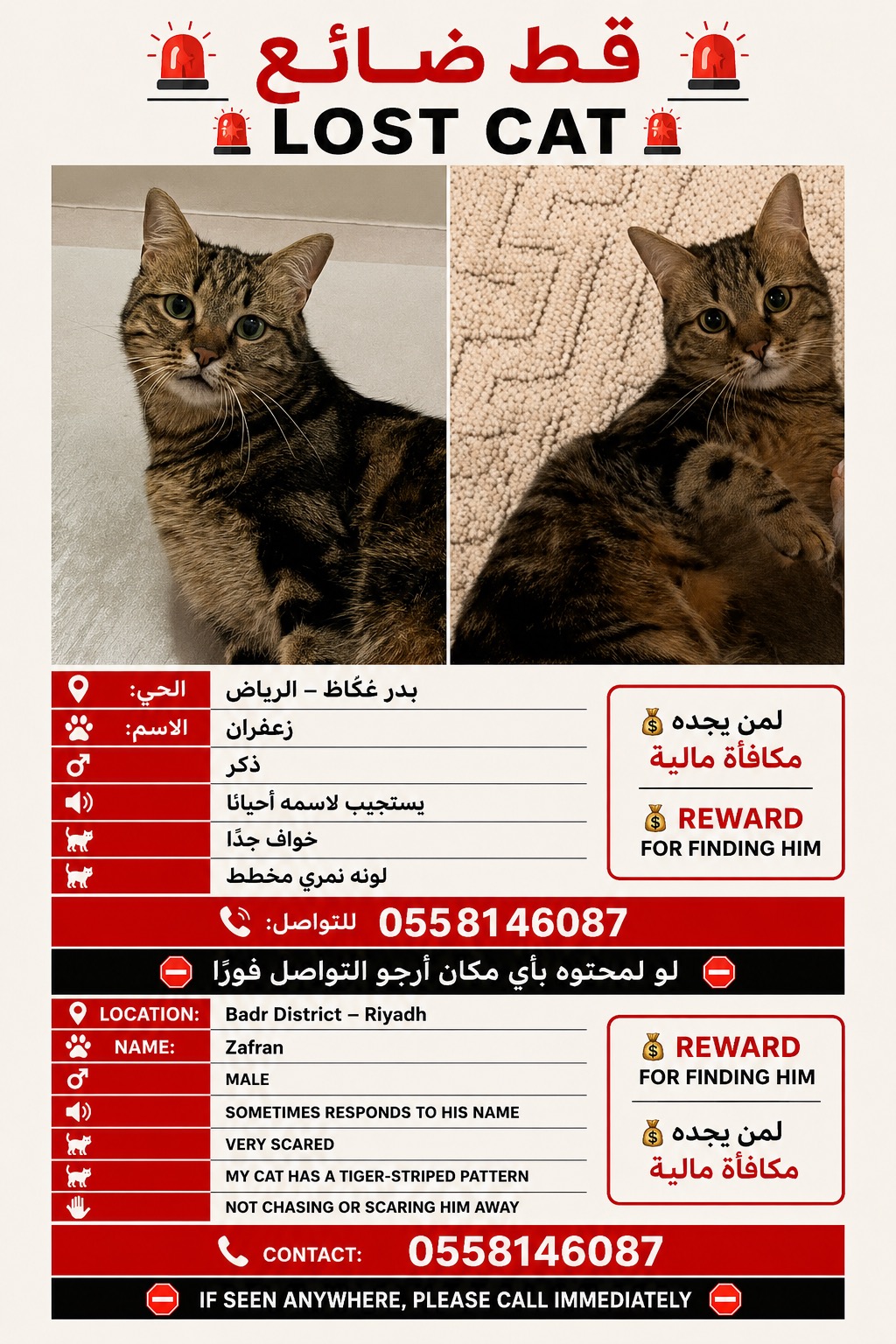 الرياض -عُكاظ-حي بدر | المفقودات