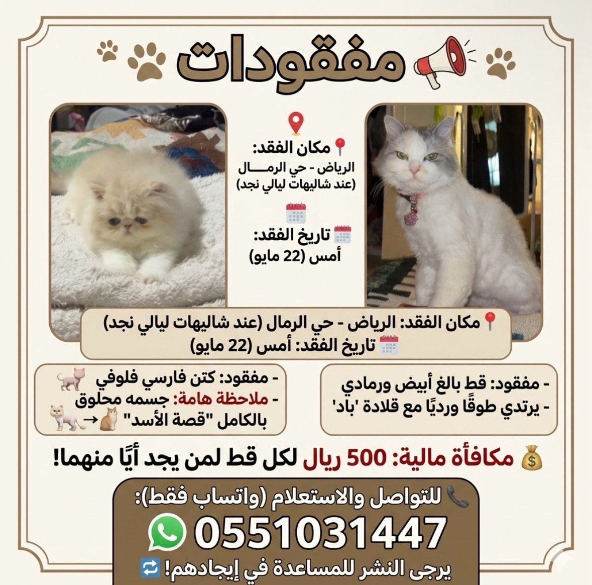 حي الرمال | المفقودات